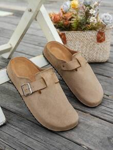 Women's Fashion Forward Versatile Home Slippers Outdoor Casual Vacation Holiday Party Slippers - Khaki - View 5