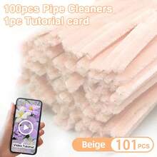 101 Pcs DIY Chenille Stem Set + Video Tutorial– 31 Colors Encrypted Chenille Stems, 30cm Fuzzy Pipe Cleaners – Suitable For Valentine's Day, Party Decoration, Christmas Decor And More– High Quality – Adult Crafts And Commercial Use - Monochrome - View 43