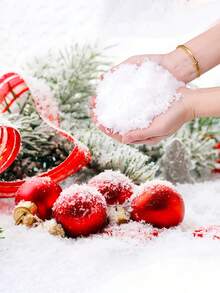 Shiny Artificial Snow - Classic Plastic Fake Snow, Suitable For Christmas Decoration, Crafts, Winter Village Scenes And Holiday Party Decor - Holiday Atmosphere Theme Party, Snowflake Decoration, Winter Scene Creation, Fluffy Texture - Multicolor - View 5