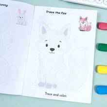 Children's Animal Line Tracing Drawing Book, Toddler Animal Outline Tracing Coloring Practice Workbook, Baby Tracing Drawing Enlightenment Homework Book, Back To School Learning Supplies, Student Holiday Gift - Multicolor - View 10