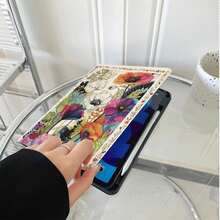 1件水彩罌粟花平板保護殼，多角度支架保護套附筆槽，相容 iPad 10代 10.9吋 2022 智慧保護殼/Air 13(M3 2025)/11(A16 2025)/Galaxy Tab S10+/S9/A9，相容 Oppo Pad，相容 MatePad，相容 Vivo Pad，相容 Honor Pad，相容 Xiaoxin Pad - 彩色 - 查看 4