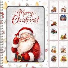 Buku Kartu Ucapan Natal Holografis, 21,08 x 15,24 cm, Binder Penyimpanan Kartu Ucapan Liburan, Buku Ucapan Natal dengan Slot Kartu Ucapan, Buku Panduan Kartu Ucapan Pohon Natal yang Lucu, Hadiah Natal - Berbagai gaya - View 1