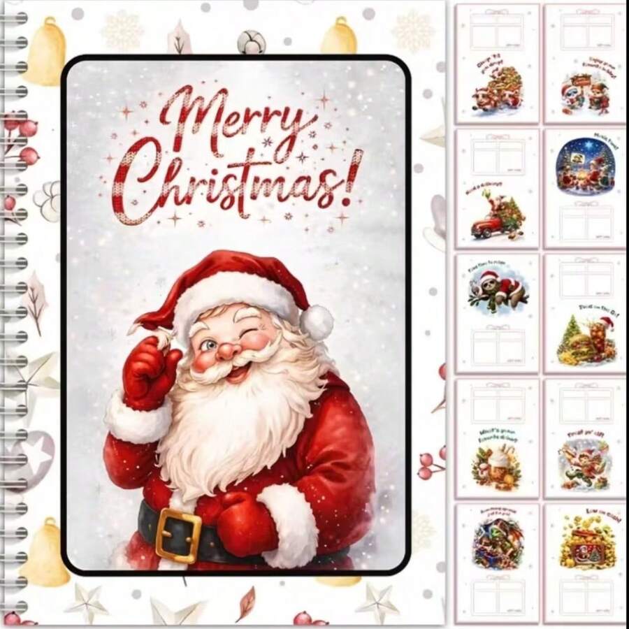 Holographic Christmas Gift Card Book, 21.08X15.24cm Holiday Gift Card Storage Binder, Christmas Gift Book With Gift Card Slots, Cute Christmas Tree Gift Card Manual, Christmas Gift - Multiple Styles - View 1