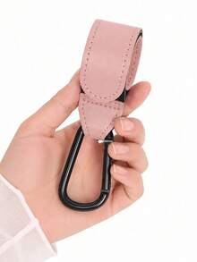 2pcs Stroller Hooks, Backpack Storage Bag Hooks, Car, Universal Stroller Hooks - Pink - View 9