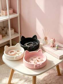 Small Cat Tray Jewelry Storage Ornament, Living Room Desktop Organizer & Home Decor,Multipurpose Tabletop Decor, Suitable For Jewelry, Keys, Wireless Headphones, Storage, Suitable For Small Things Placement, Home Ornaments, Commemorative Gifts, - Multicolor - View 7