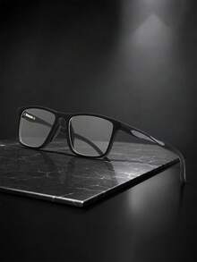 1pc Square Frame Eyeglasses Non-Prescription Glasses Lightweight Wear Eyewear Decorative Spectacles For Men Daily Work Streetwear - Multicolor - View 10