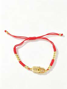 1pc Elegant Korean Style Zirconia Rhombus Flower Adjustable Bracelet, Light Luxury Design, Exquisite Commuter Versatile Hand Jewelry - U-shaped Drawstring - View 7