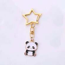 1/4pcs Cute Cow Keychain, Star-Shaped Buckle Design, Colorful Bag Pendant Charm, Suitable For Handbags, Backpacks, Keys And Zipper Decoration, Christmas Holiday Small Gift - Quantity - View 12