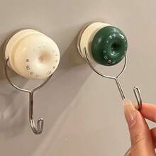 2pcs New Dopamine Suction Cup Hooks, No Drilling, Strong Load-Bearing, Multi-Functional Wall Hooks For Door, Kitchen, Bathroom And Bathtub, No-Damage - View 12