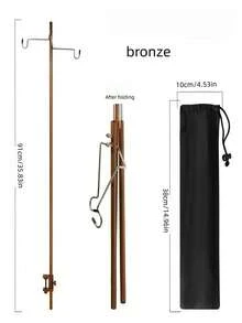 3pcs Stainless Steel Camping Table Hook Rods Without Ground Stake - Durable, Multi-Functional Hooks For Hanging Lights, Clothes And Outdoor Accessories - Perfect For Outdoor Adventures, Camping Gear, Modern Camping Equipment, Durable Structure, Camping Hooks - Multicolor - View 9