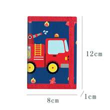 Cartoon Car Style Card Holder, Wallet With Keychain, Zipper Pocket Coin Purse, Teenager Wallet, Tri-Fold Design, Novelty Wallet - Multicolor - View 4