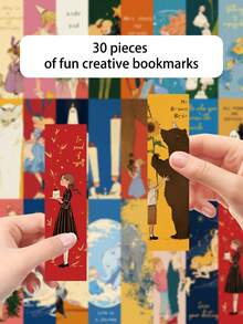 30pcs Fairy Tale Cartoon Bookmarks Creative Bookmarks Suitable For Library Cards, Marking Cards, Reading Cards, Message Cards, Suitable For Reading Enthusiasts, Applicable For Students, Book Decoration, Back To School Season, School Supplies, Birthday Party Gifts, Holiday Gifts - 30pcs - View 4
