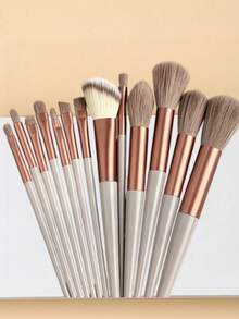 [Champagne Gold]30/9/7/3 Pcs Makeup Brush Set, Premium Synthetic Hair Eyeshadow Blending Brush Set, Cosmetic Tools - Coffee Brown - View 8