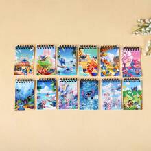 Disney Stitch Flip-Up Mini Spiral Notebook Blank Cover Portable Pocket Memo Pad - Multicolor - View 3