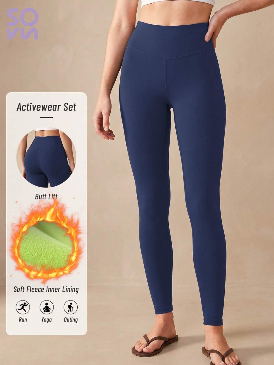 Soyun Women's Thermal Pants, Featuring "Peach Butt" Design, Suitable For Casual Wear, Warm And Comfortable For Winter