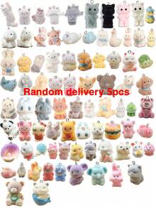 5/10/20/100pcs Resin Flocked 3D Creative Cute Pet Animal Figurines DIY Miniature Landscape Decor Keychains Phone Charms - Multicolor - View 10