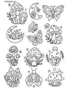 DIY Embroidery Stabilizer, A4 Size Self-Adhesive Water Soluble Non-Woven Auxiliary , Butterflies And Flowers Design, For Beginner's To Use In Embroidery Projects - 21x29.7cm/8.26x11.7in - View 7