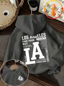 Tween Girl Fun Print Sweatshirt, Warm And Comfortable Thermal-Lined Pullover Sweatshirt For Autumn/Winter - Dark Grey - View 3