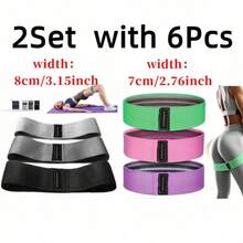 1pc/3pcs/6pcs Elastic Hip Band Yoga Resistance Band Wide Fitness Leg Loop Band Suitable For Circle Squat Training Outdoor Gym Hip Training Resistance Band - Multicolor - View 7