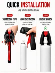Spray Paint Handle(1/2 Packs), Aerosol Spray Can Trigger Grip, Ergonomic Paint Sprayer Gun Tool For Smooth Control & Reduced Finger Fatigue, Easy Clip-On For DIY Painting, Furniture & Fence - Multicolor - View 5