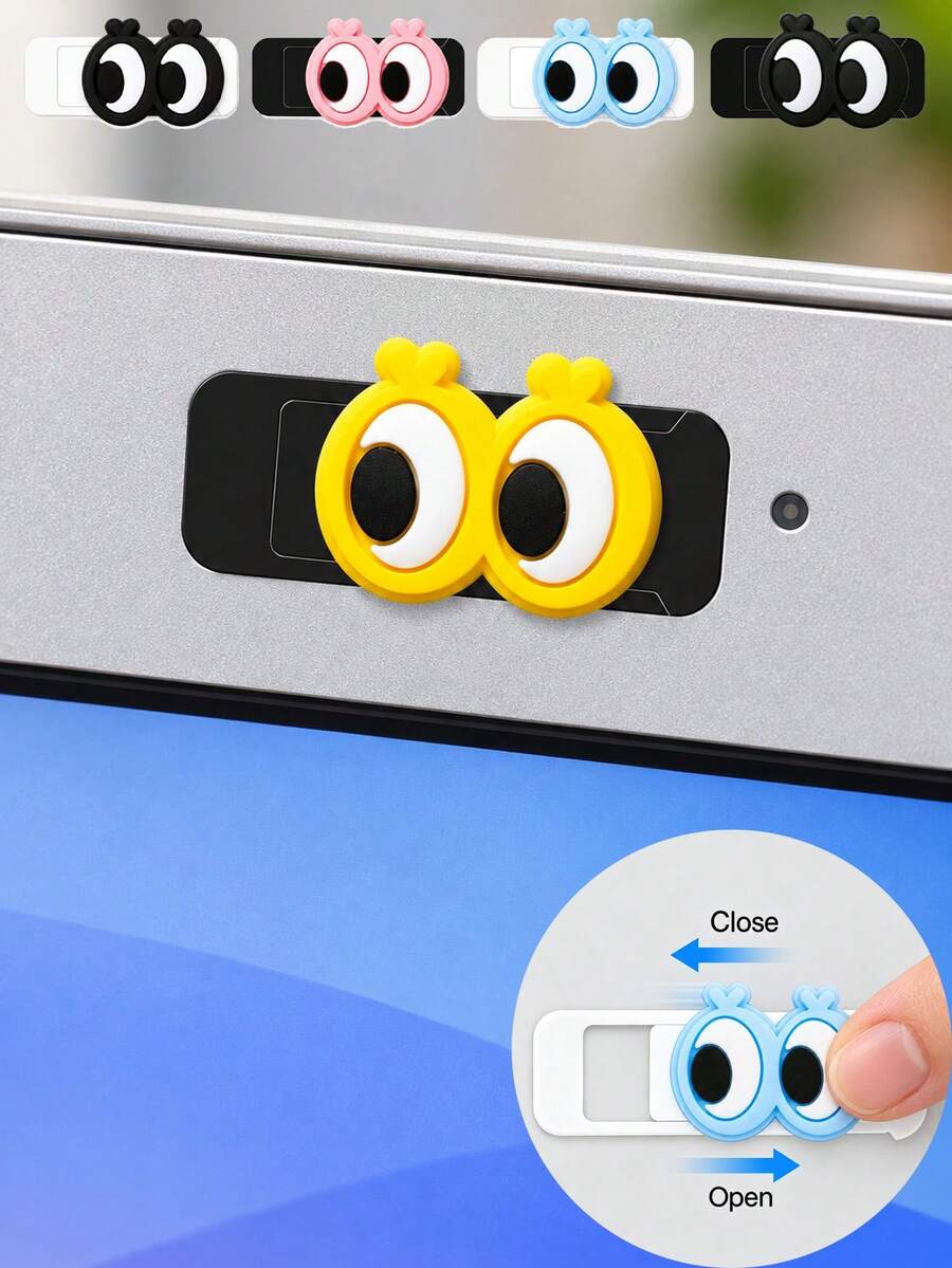 Dopamine Big Eye DIY Sticker, Suitable For Tesla Model 3Y Interior Camera Cover, Tesla Privacy Protection Cover Modification Accessory, Phone Computer Camera Privacy Cover Sticker, Lens Privacy Cover, USB Camera Privacy Cover, Anti-Peeping Cover, Camera Protection Cover, Lens Dust Cover - Multicolor - View 1