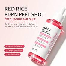 KOEC Red Rice PDRN Exfoliating Ampoule, Gentle Face Exfoliator For Sebum Control, Niacinamide & Hydrolyzed Hyaluronic Acid, Pore Minimizer, Brightening Glass Skin Serum, - RED RICE - View 2