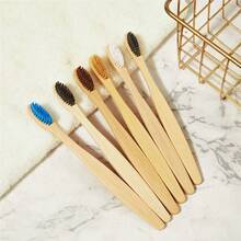 5/10/20/50pcs Bamboo Toothbrush, Manual Toothbrush, Soft Bristles, Suitable For Sensitive Teeth And Gums, Home Daily Deep Cleaning Oral Care - Multicolor - View 5