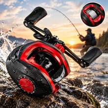 1 buah Reel Baitcasting untuk Pria, Reel Pancing Ringan untuk Memancing Ikan Bass, Lemparan Halus & Tarikan Kuat untuk Memancing di Air Tawar - MultiWarna - View 1