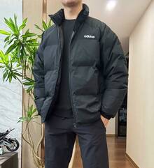 Adidas/Adidas Unisex Sports Casual Windproof Warm Stand Collar Down Jacket JL9586 - Black - View 1