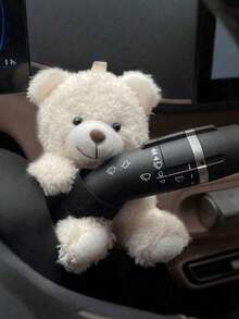 Car Interior Gear Shift Lever Decoration, Fashionable Creative Women's Gear Shift Decor, Can Be Installed On Gear Shift Lever, Turn Signal Lever Or Wiper Lever, Soft Panda Decorative Piece, Easy To Install, Suitable For Most Car Models - A - View 7