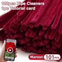 101 Pcs DIY Chenille Stem Set + Video Tutorial– 31 Colors Encrypted Chenille Stems, 30cm Fuzzy Pipe Cleaners – Suitable For Valentine's Day, Party Decoration, Christmas Decor And More– High Quality – Adult Crafts And Commercial Use - Monochrome - View 30
