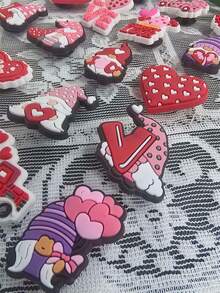 20PCS Sweet Love Heartbeat Shoe Charms, Romantic Heart Shapes, Decor For Shoes & Bags - Multicolor - View 5