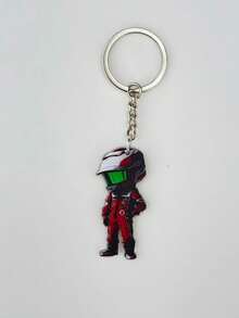Llavero de acrílico plano 2D con niño en motocicleta, llavero práctico, hermoso y novedoso, llavero, decoración de regalo para vacaciones, colgante de llave, llavero para coche, llavero para mochila y cartera, duradero, impermeable, de moda, unisex - Multicolor - Ver 4