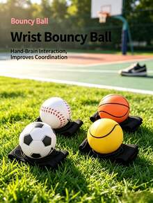 Premium PU Wrist Bouncy Ball With Adjustable String & Wristband ...