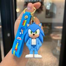 Hasbro Gantungan Kunci Kartun Sonic, Liontin Gantungan Kunci Sonic The Hedgehog, Gantungan Kunci Mobil, Hadiah Kecil (1 Model Acak) - Gantungan kunci - View 6