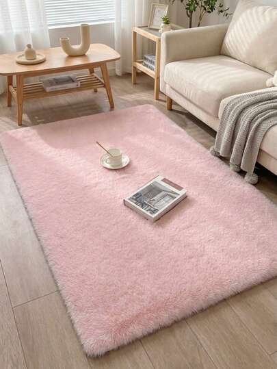 Tappeto morbido e soffice rosa per bambini, adatto per camera da letto, soggiorno, studio, ufficio, tappeto da camera da letto in peluche, antiscivolo, tappeto a pelo lungo, tappeto in finta pelliccia, tappeto da soggiorno, tappeto da comodino, tappeto decorativo, decorazione camera da letto, decorazione casa autunnale, decorazione stanza, decorazione autunnale, decorazione casa autunnale