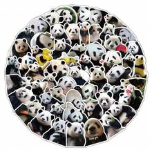 61pcs Floral Panda Stickers - Waterproof Vinyl Decals With Cute Panda And Flower Patterns Suitable For Laptops, Water Bottles, Luggage And DIY Crafts Perfect For Animal And Nature Lovers To Add Fun And Cute Decoration To Everyday Items - Multicolor - View 3