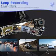 Dash Cam, 4-Channel Black Box Dash Cam, Car Dash Cam, Left/Right/Front/Rear Cameras, Wide Angle, Adjustable Lens, Loop Recording, Night Vision, 150mAh Battery - 4 Camera - View 7