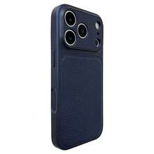 豪華 PU 皮革荔枝紋理啞光手機殼，適用於 iPhone 18 Pro Max 18 Pro，防指紋硬殼，適用於 17 Pro Max 16 Pro Max 15 14 Plus 13 Pro Max 12 11 16e 17e，18 & 17 系列大窗蓋 - 深藍色 - 查看 8
