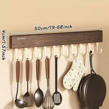 Wall Mounted Coat Hook Rack,Multi Hooks Rail, Decorative Hanging Hook For Bathroom Towel, Hat, Robe, Entryway Clothes Organizer Wall Hooks Coat Hook Rail,Towel Hook For Bathroom,Wall Mounted Robe Hook - Multicolor - View 13