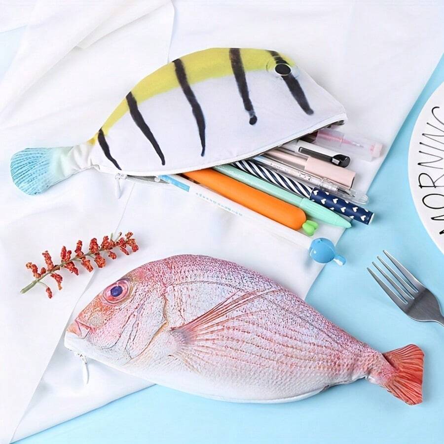 Creative Realistic Fish Pencil Case Personalized Unisex Student Pencil Box Salted Fish Pencil Bag Storage Bag - B6 - View 1