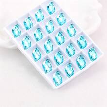 綜合形狀 20入/包 S型 10*20mm 平底雙孔精緻玻璃水鑽,適用於縫製婚紗、手提包與鞋子,裝飾珠寶製作,手工藝用品 - S 型 10*20mm 20pcs - 查看 41