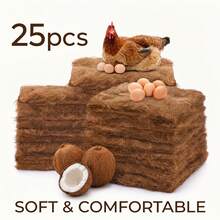 3/7/12pcs Coconut Palm Bedding Mats, Moisture Resistant & Insulating Nesting Pads For Hens, Birds, Rabbits, Reptiles & Hamsters, Reusable Poultry Bedding Material For Egg Production, Natural Nesting Box Liners For Chicken Coops & Pet - A - View 7
