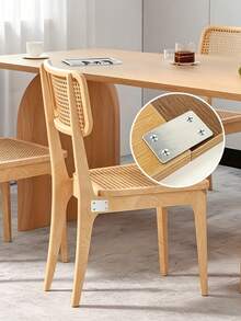 60 miếng miếng dán sửa chữa, giá đỡ kết nối phẳng 4 lỗ, phù hợp cho tủ, kệ, ghế và sửa chữa nhiều loại nội thất - A - Xem 8