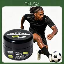 MELAO Men's Hair Styling Gel, Long-Lasting Edge Control Gel, All-Day Hold Without Flaking, Suitable For Twists, Braids, Dreadlocks, 100g/3.53oz - Wax - View 1