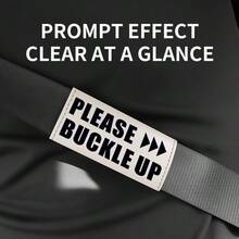 1pc PU Leather Car Seat Belt Shoulder Cover, PLEASE BUCKLE UP Letter Print Universal Safety Belt Pad, Anti-Friction Seatbelt Protector, Car Interior Decor Accessories - A234 - View 6