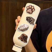50Pcs Aesthetic Leopard Stickers, Fashion Style Vinyl Decals For Water Bottle, Laptop - Multicolor - View 8