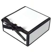 10/5/1 Set Minimalist Black & White Plaid Ins Style Black Bow Gift Box, High-End Foldable Square Surprise Gift Box With Ribbon Design, Jewelry Box, Suitable For Birthday Party, Daily Use And Holiday Party - Multicolor - View 5