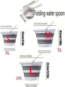 2/1pc Foldable Silicone Water Bucket, Reusable Water Storage Container, Easy Storage Basket, Bathroom Accessories, Laundry Bucket, Dirty Clothes Hamper, Bathroom Storage And Organization, Home Decor - Multicolor - View 7