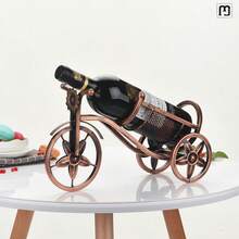 Creative European Style Wine Rack Home Wine Cabinet Wine Bottle Holder Iron Art Red Wine Rack Light Luxury Vintage Style Slanted Holder - Bronze - View 6
